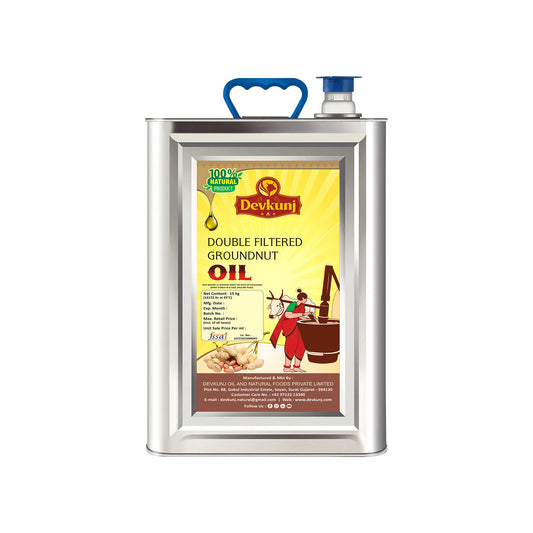 Devkunj Groundnut Oil I Pure, Natural & Organic Peanut Oil (15 KG)