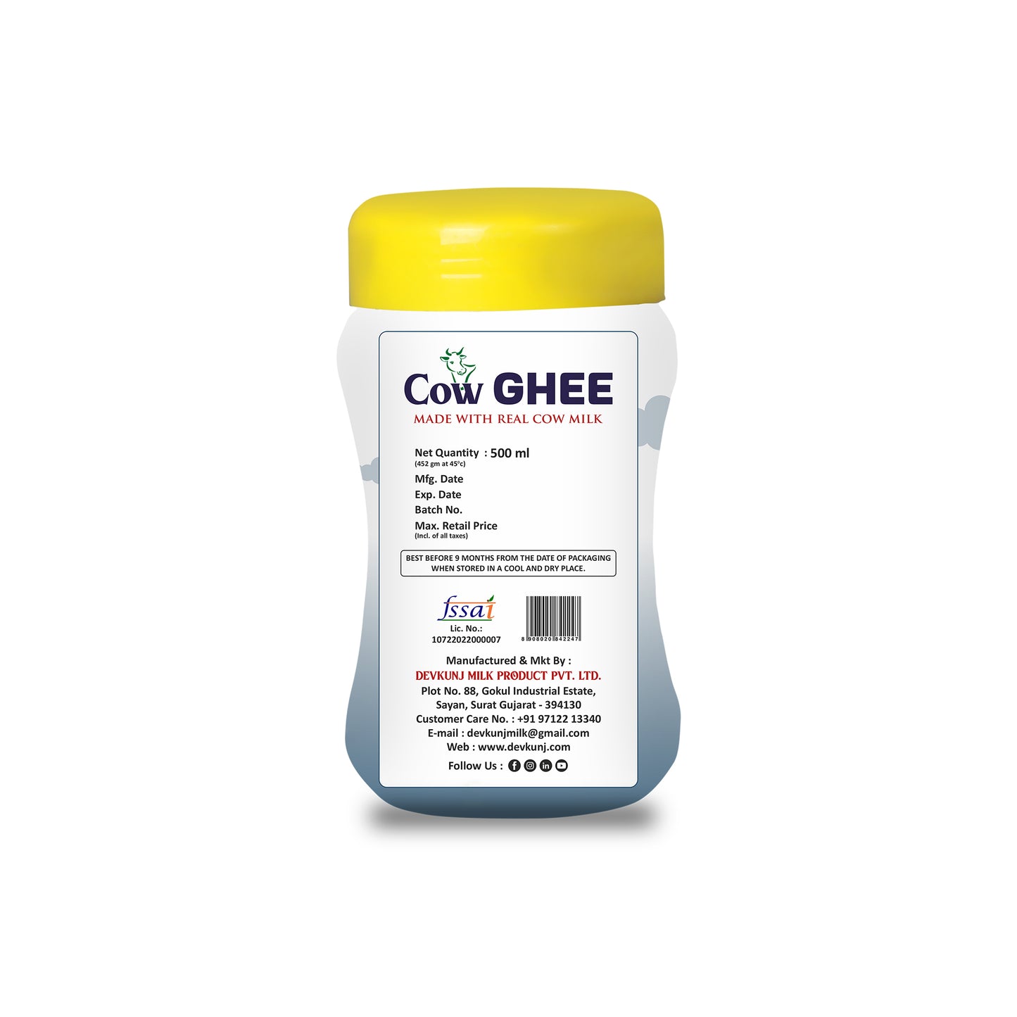 Devkunj Pure Cow Ghee -500 ML